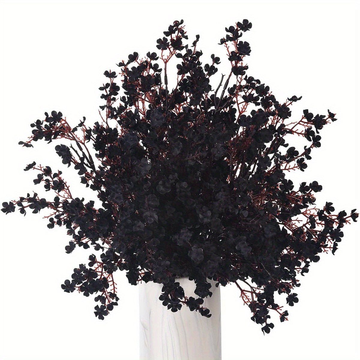 Artificial Green Flowers Set of 3 Realistic Imitation Single Stem for Home Wedding Decor