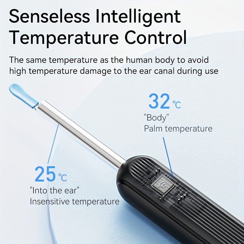 8-Piece Ear Wax Removal Kit with Camera and LED Lights for iOS Android Smartphones