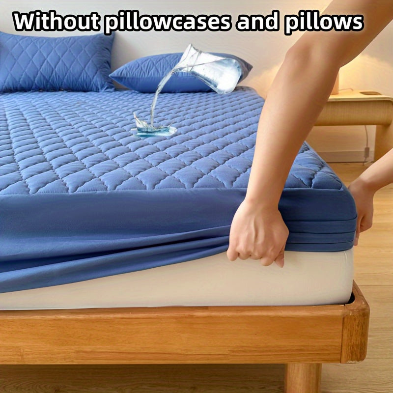 Непромокаемый защитный чехол для матраса, комплект из 1 штуки, многоцветный, мягкий и комфортный однотонный чехол для постельного белья без наволочки и подушки. Подходит для спальни и гостевой комнаты, непромокаемая простыня.