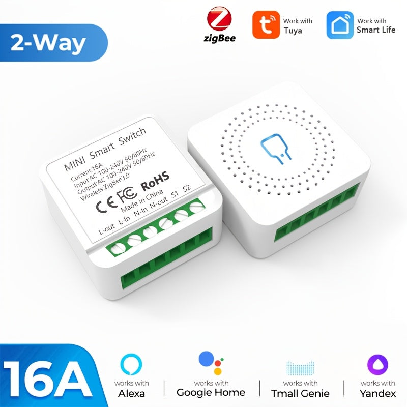 16A WiFi ZigBee Aqlli Oʻchirgich Moduli ilova va ovoz bilan boshqarish uchun elektronika