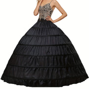 Large Crinoline Dress with 6 Hoops Petticoat for Bridal Wedding Halloween Cosplay Princess