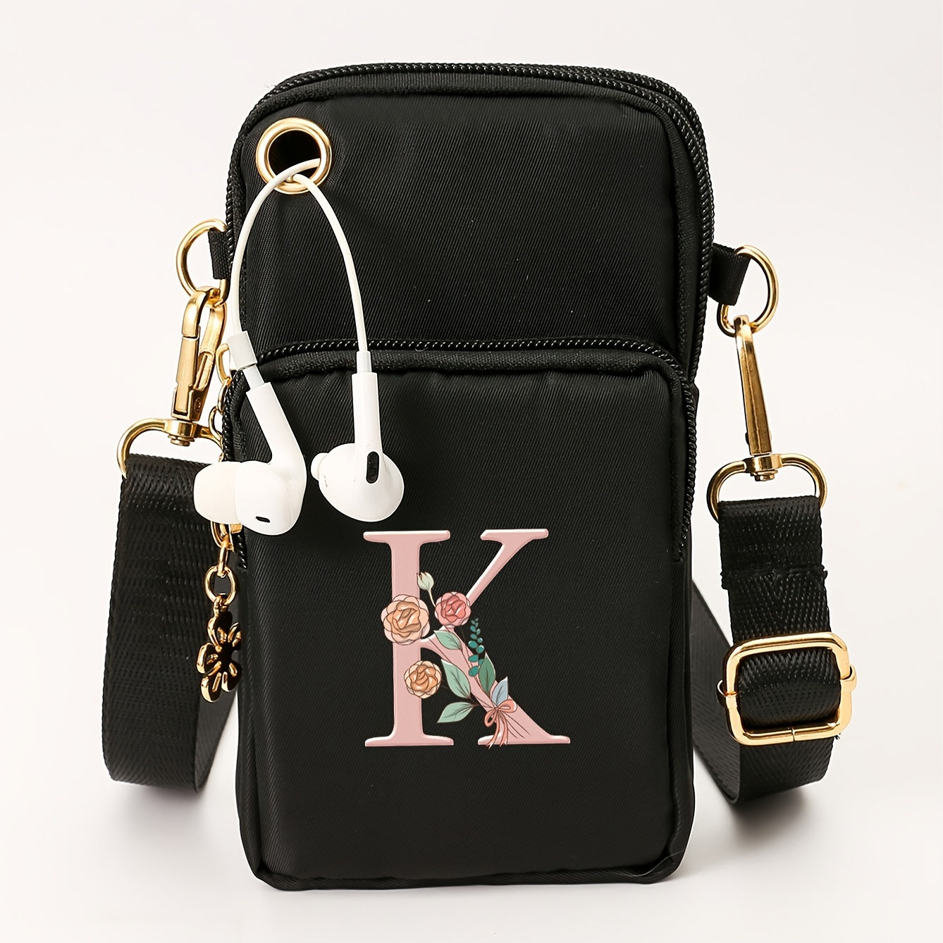 Ayollar uchun kichik yelka sumkasi, gul naqshli, kundalik ko‘p funksiyali crossbody sumka, kichik qo‘l sumkasi