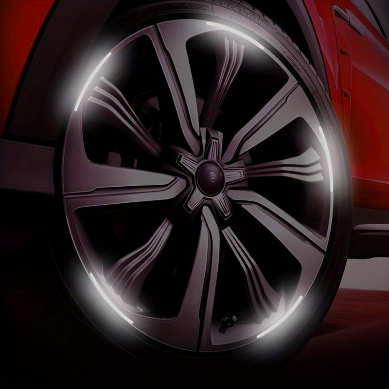 20 dona avtomobil g'ildirak markaziy yoritgichli yorqin oq rangli g'ildirak bezak chiziqlari