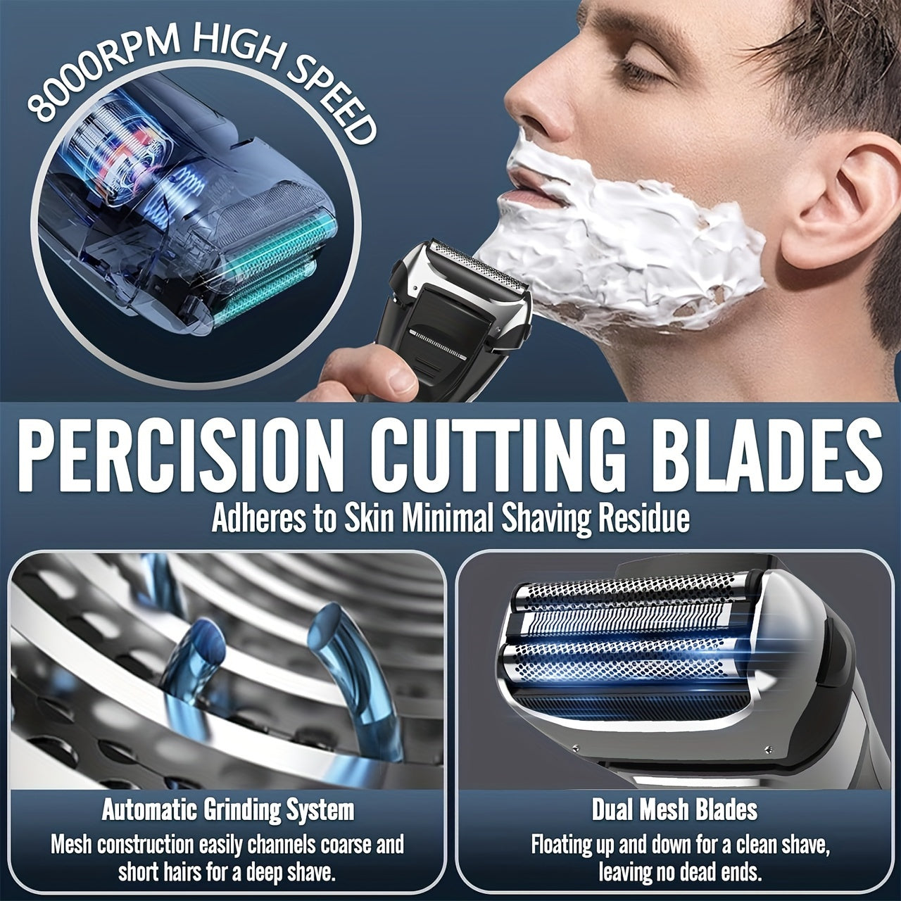 Afeitadora USB portátil con pantalla LCD para hombres