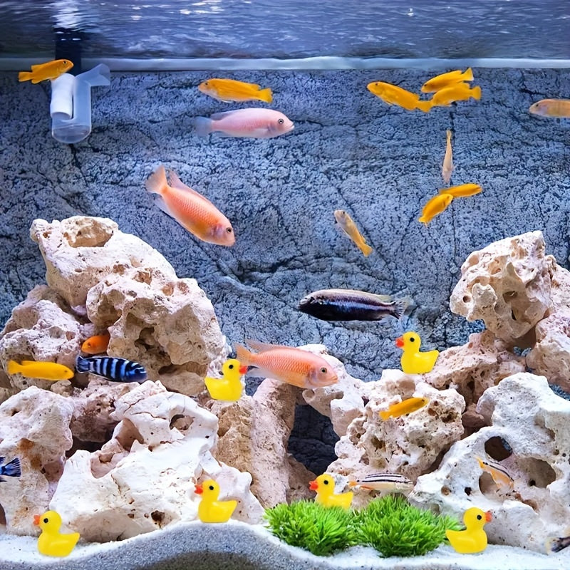 Tug'ilgan kun partiyalari, bog'lar, akvariumlar va tashqi muhitlar uchun kichik sariq o'rdak bezaklari