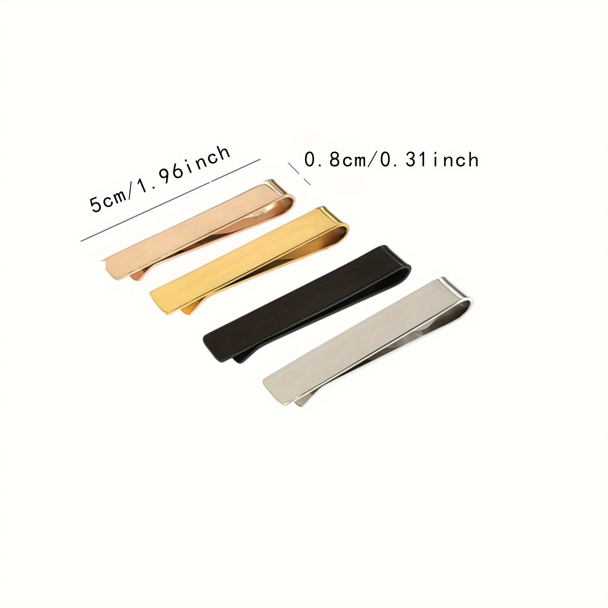 Personalized Men's Tie Clips Engraved Groomsmen Wedding Accessories