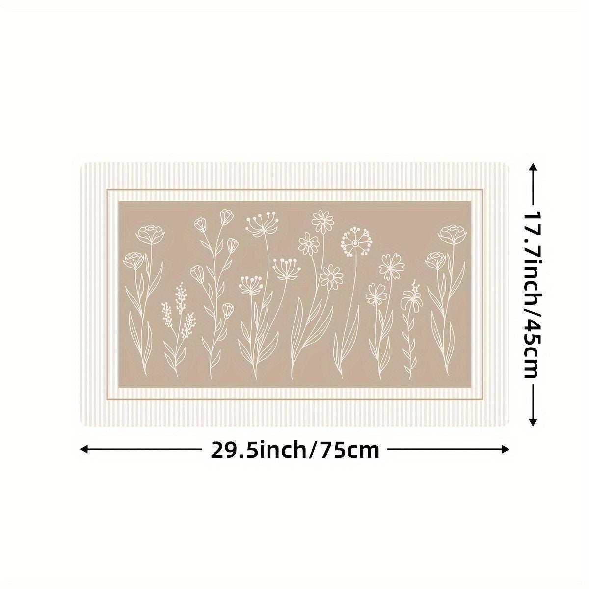 Non-Slip Stain-Resistant Polyester Kitchen Rug Absorbent Easy to Clean