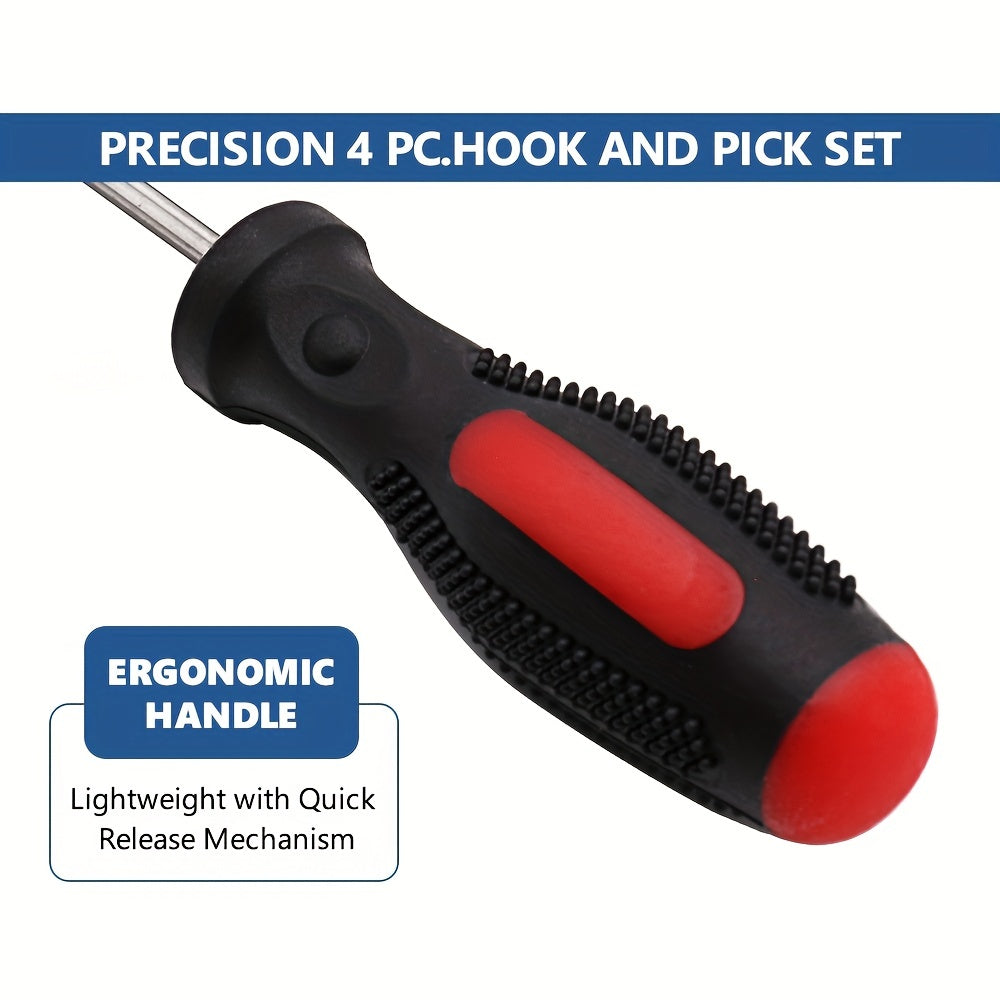 10 Pack Pick and Hook Set Extra Long O-Ring and Seal Remover Soft Grip Assorted Shapes