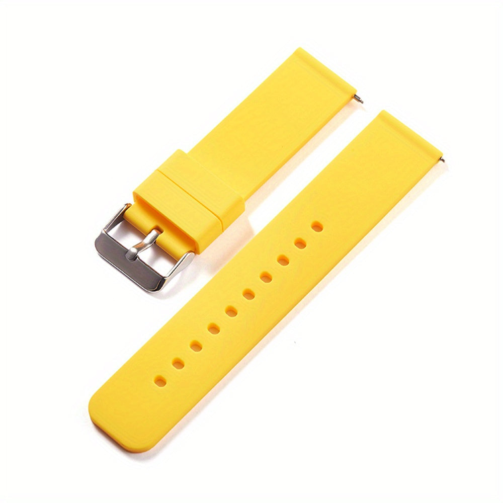 Ushbu silikon tasma soat bandi turli o'lchamlarda mavjud bo'lib, ayollar va erkaklar uchun mos keladi. Polirovka qilingan broshka va suv o'tkazmaydigan dizayni uni sport faoliyatlari uchun mukammal qiladi. Ushbu tasma ajoyib sovg'a variantini yaratadi.