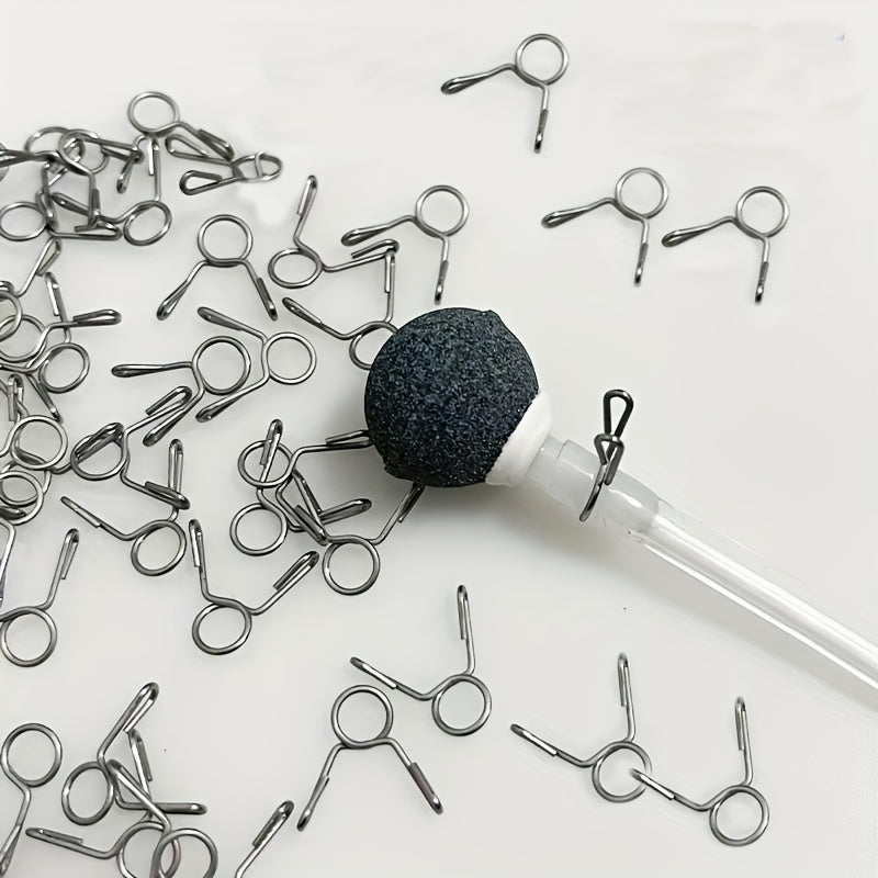 Stainless Steel Aquarium Oxygen Tube Clips 5mm Inner Diameter Hand Crimping Anti-Loose Pack of 20/30