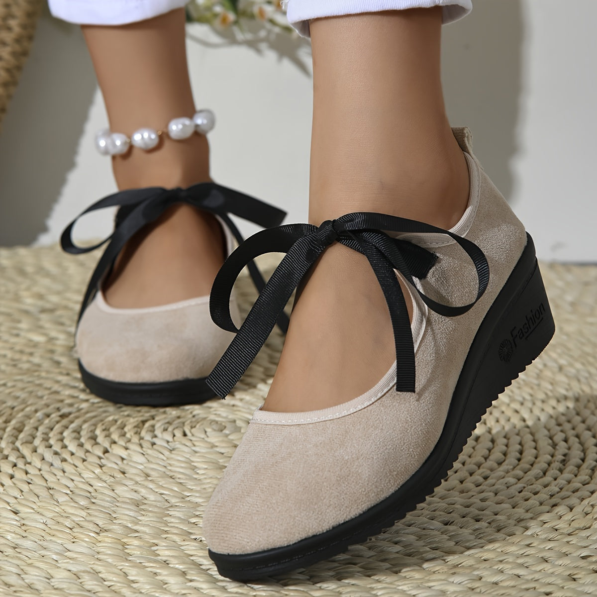 Women's Casual Fabric D'Orsay Pumps Platform Heels All-Season Comfort