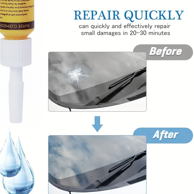 Universal Windshield Crack Repair Kit Nano Fluid Filler for Chips and Star Cracks