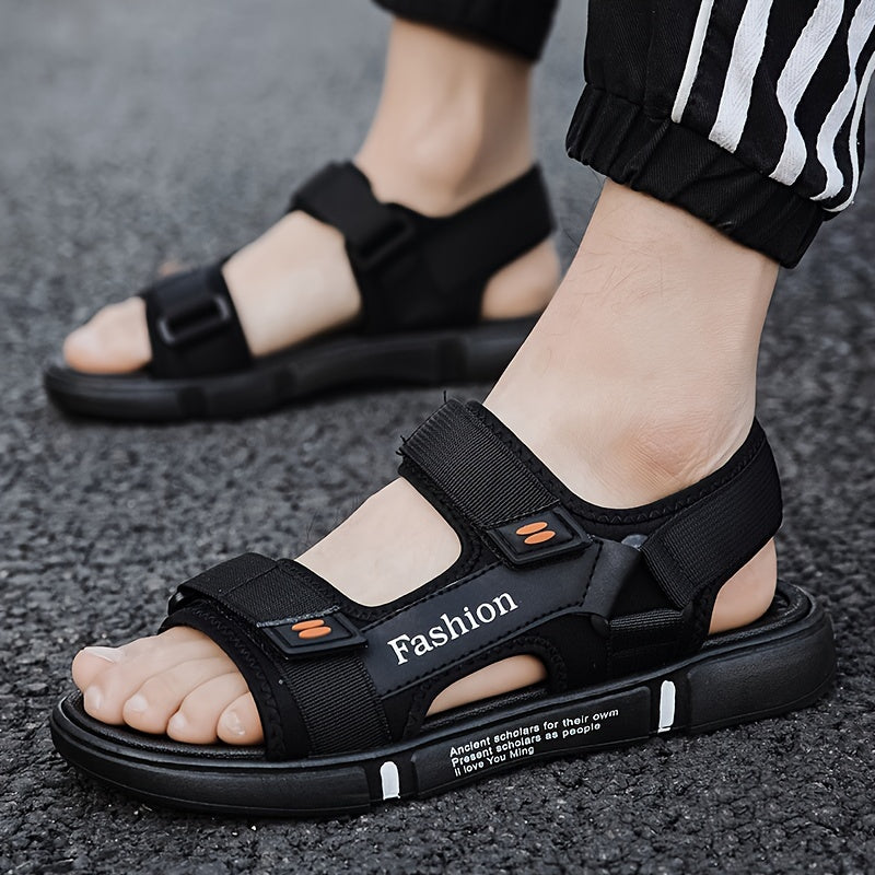 Men's Breathable Open-Toe Fabric Sandals for Indoor Outdoor Beach Use