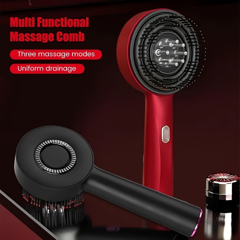 Electric Scalp Massager with 3 Massage Modes USB Charging Lithium Battery Vibration for Head Relaxation