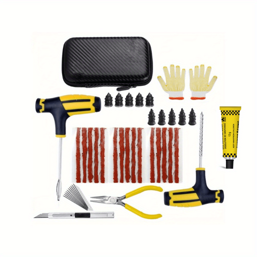 Набор для ремонта автомобильных шин с сильным клеем для устранения проколов и повреждений