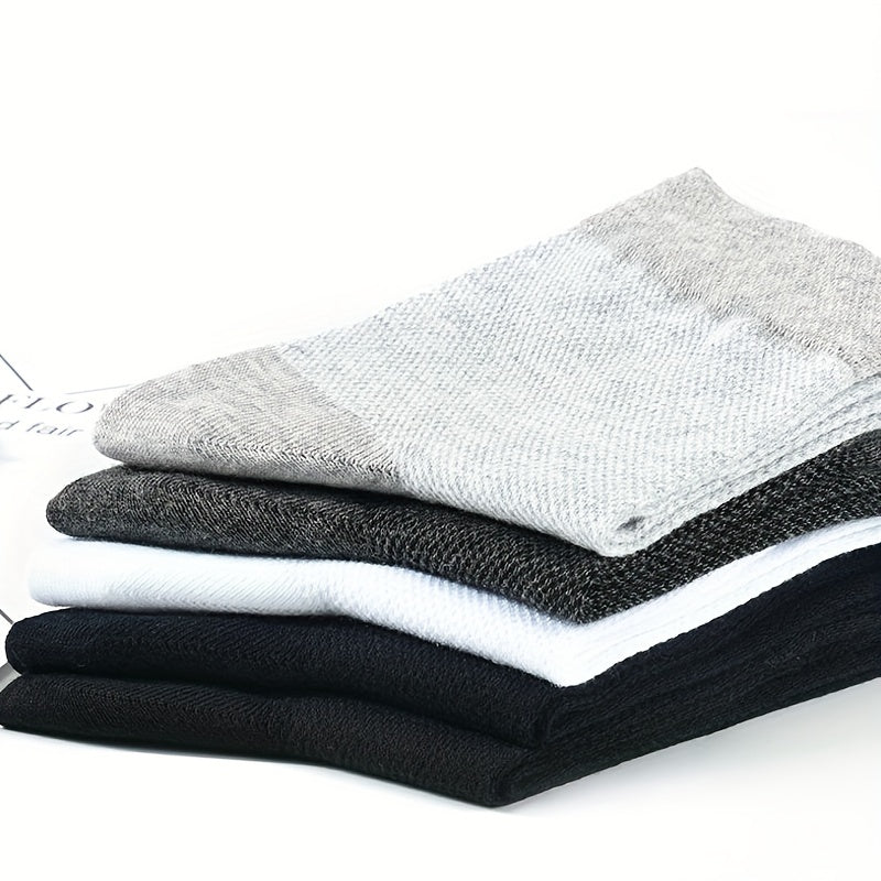 Мужские дышащие носки для полных размеров, летние тонкие, впитывающие пот, упаковка из 5