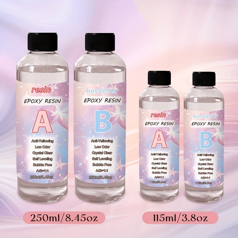 Epoxy Resin Kit 1:1 Mixing Ratio Transparent for DIY River Tables High Hardness