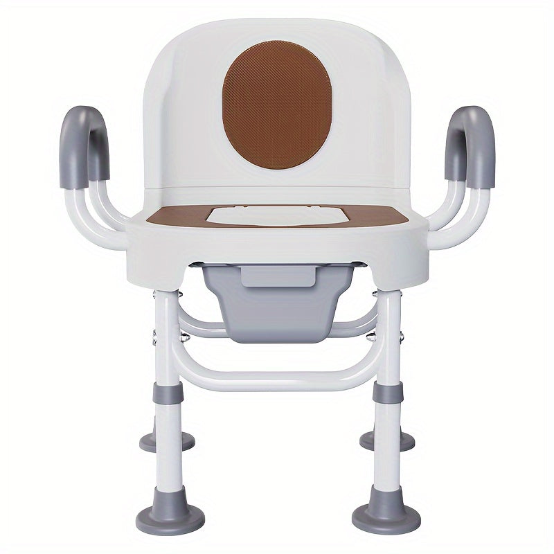 Adjustable Medical Toilet Chair with Wide Seat Safety Rails for Elderly Disabled