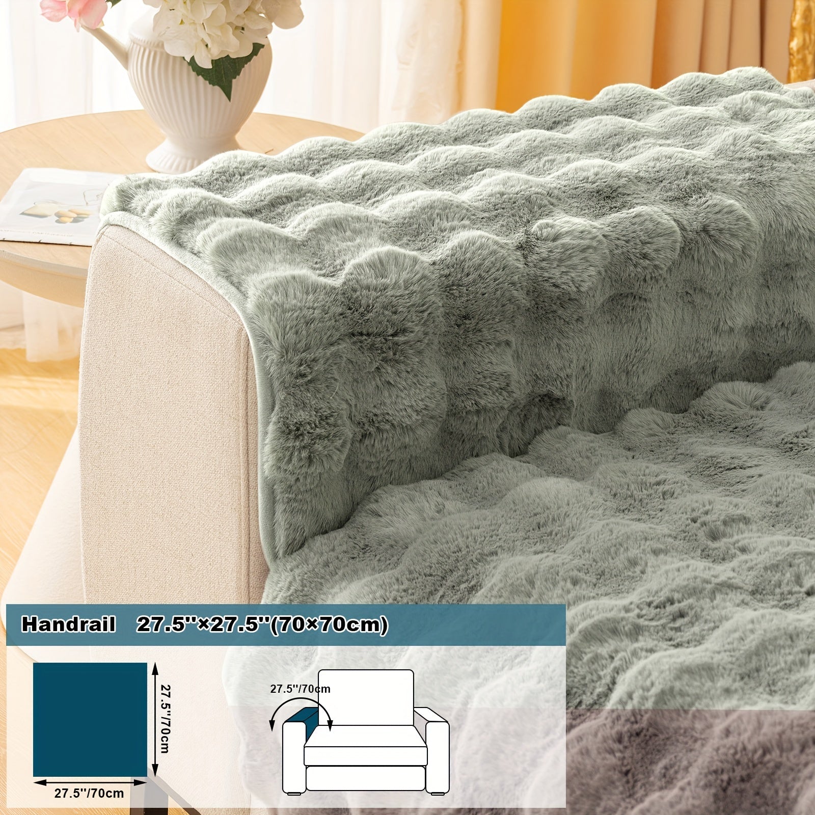 Имитация кролика плюшевая подушка-диван для домашних животных, дружелюбная к собакам с нескользящим чехлом для защиты мебели и декора в спальне, офисе или гостиной.