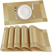 Set of 4, 6, or 8 Cotton Placemats for Dining Table
