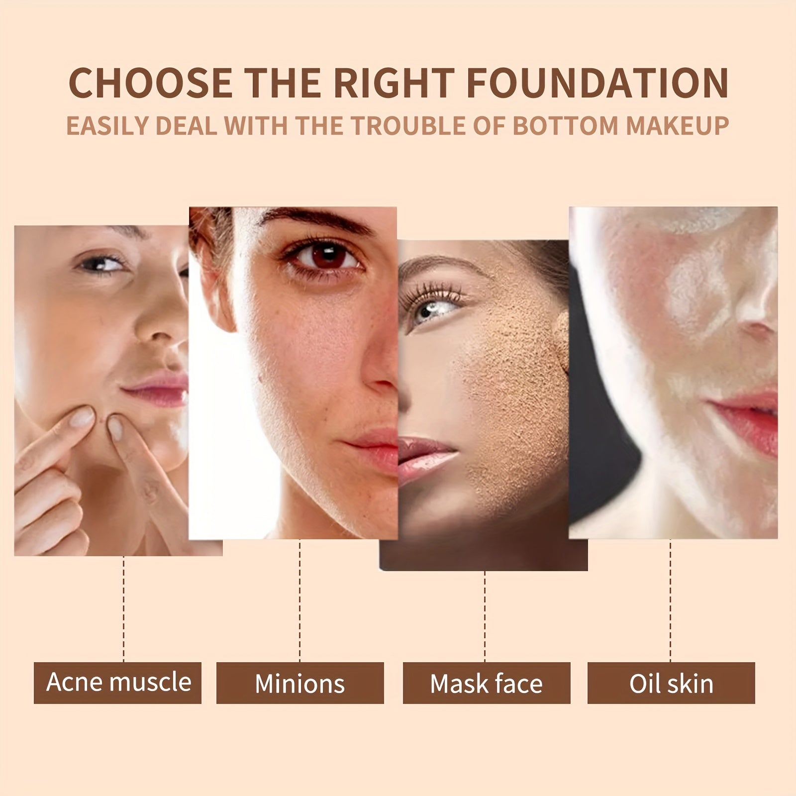 Women Lightweight Mushroom Head Air Cushion Foundation Natural Brightening CC Cream