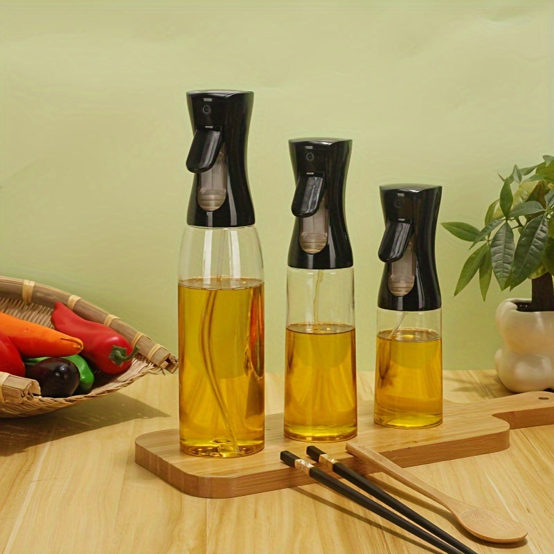 Multi-Function Kitchen Oil Sprayer Refillable Leak-Proof Black Dispenser for Olive Oil Cooking