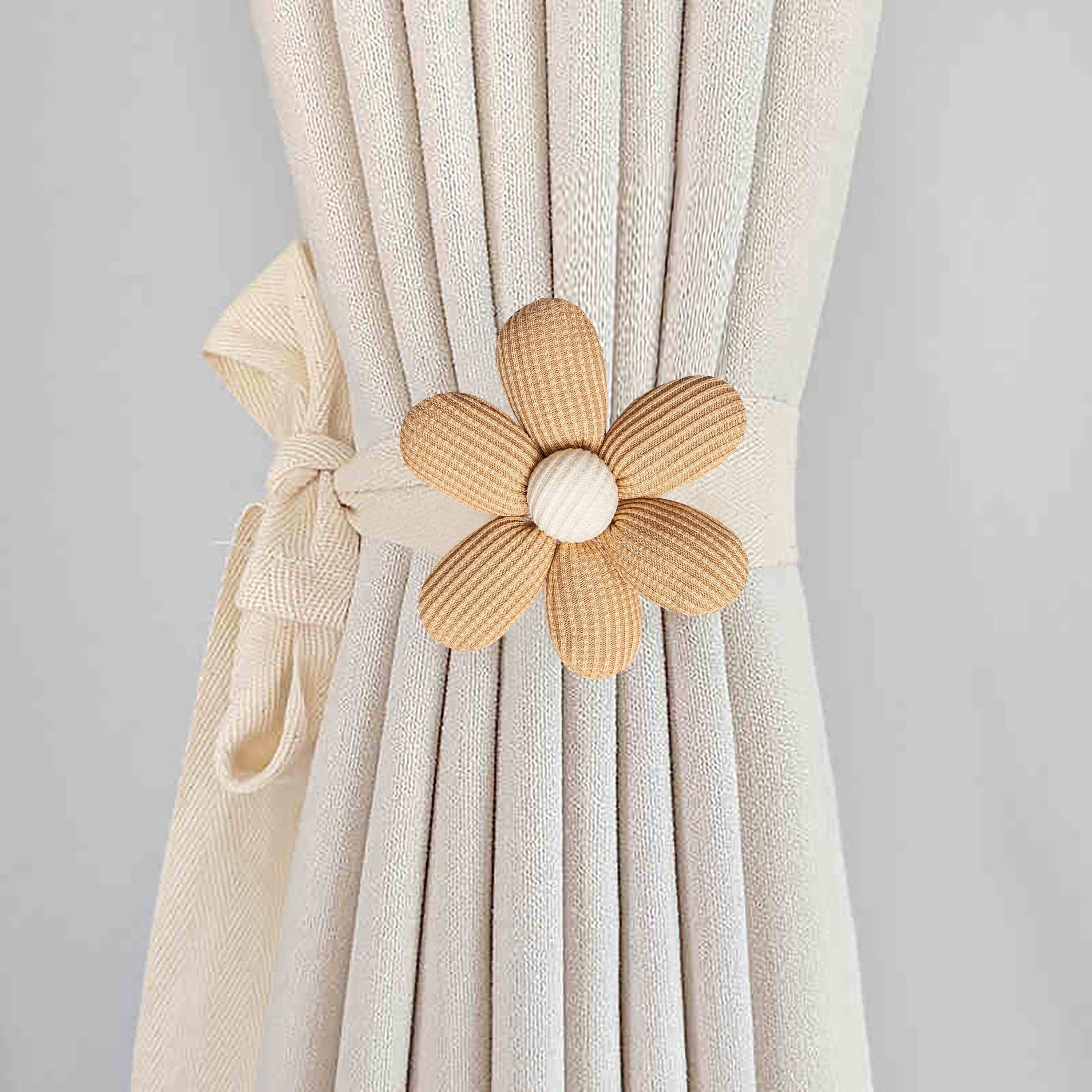 Two-Pack Modern 3D Cartoon Animal Curtain Tiebacks Polyester Adjustable No-Drill Home Decor