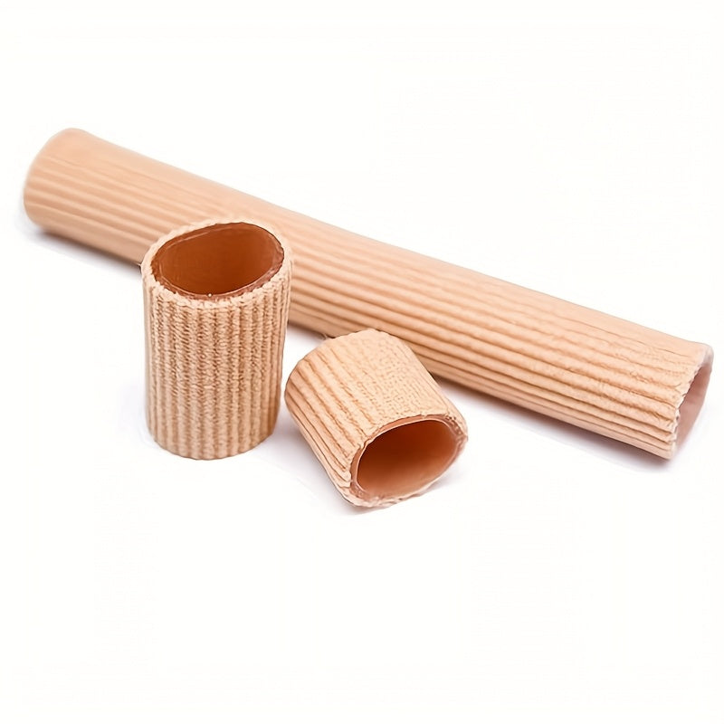 Unisex Silicone Toe and Finger Sleeves Beige Cut-to-Fit Protective Gear