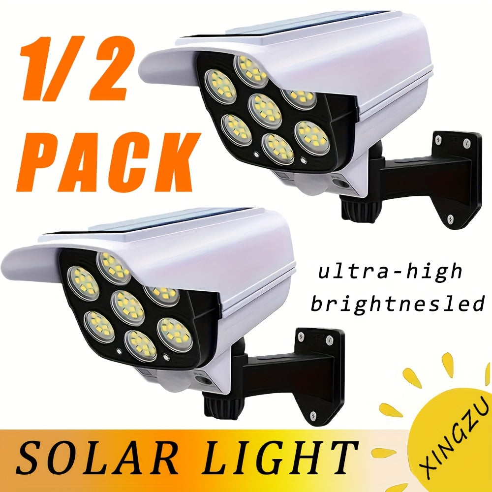 Solar Powered LED Wall Lights with Motion Sensors Remote Control IP44 Weatherproof for Outdoor Yards Garages Farms