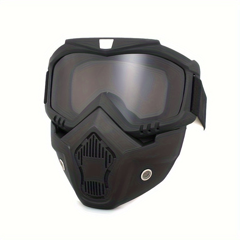 Full Face HD Transparent Windproof Sandproof Welding Protective Goggles with Mask