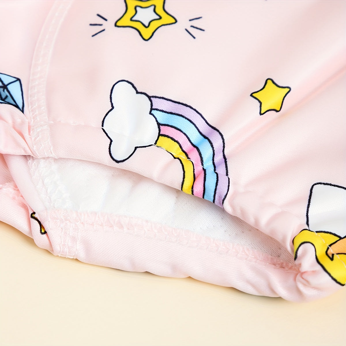 Juego de 3 pantalones de entrenamiento reutilizables para niños con patrones de dibujos animados de gasa de algodón transpirable