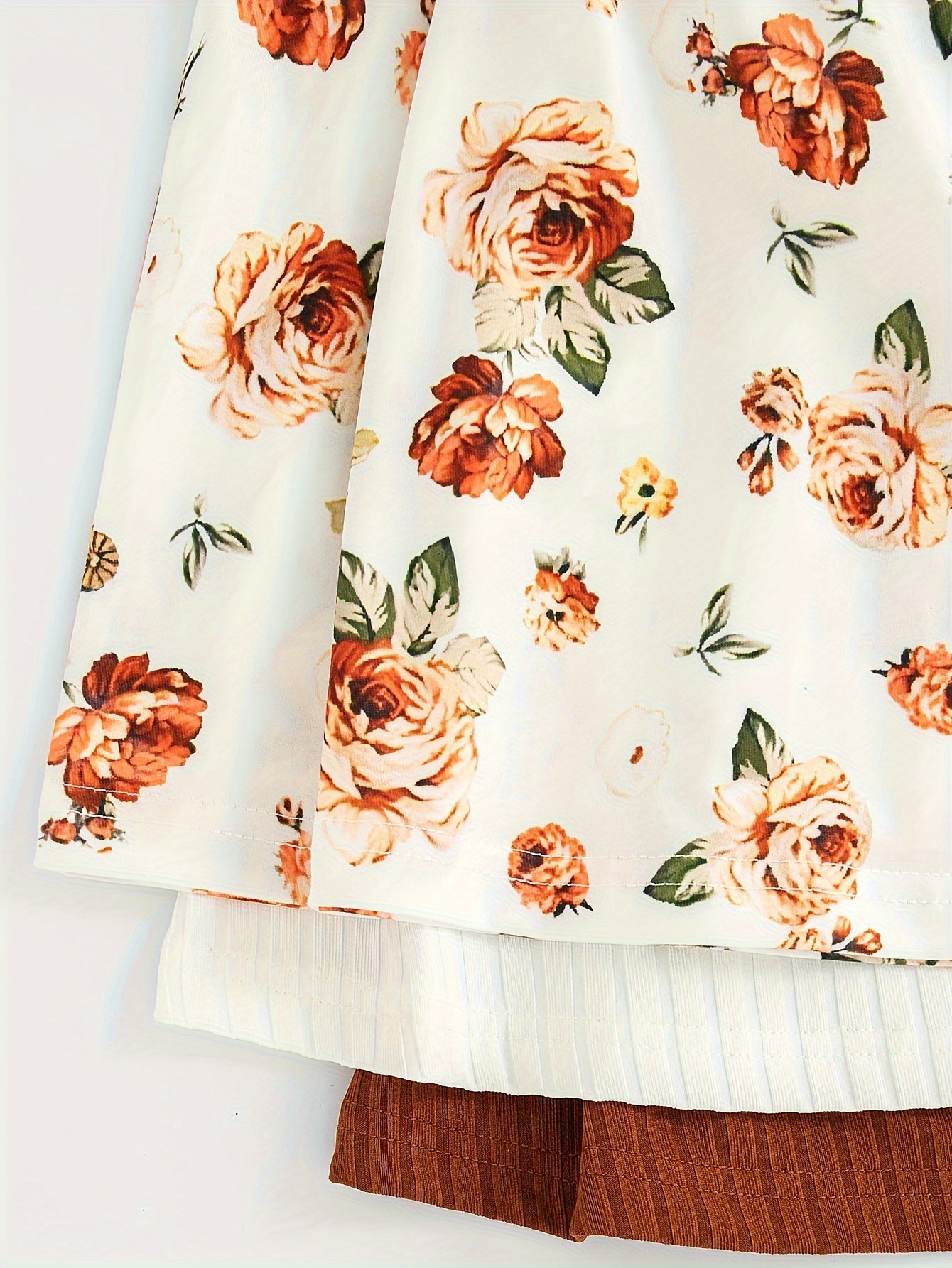 Bola va kichik qizlar uchun 3 qismli yengsiz ko'ylak to'plami, yoz/bahor uchun mukammal, gullar bosma va bir xil rangda.