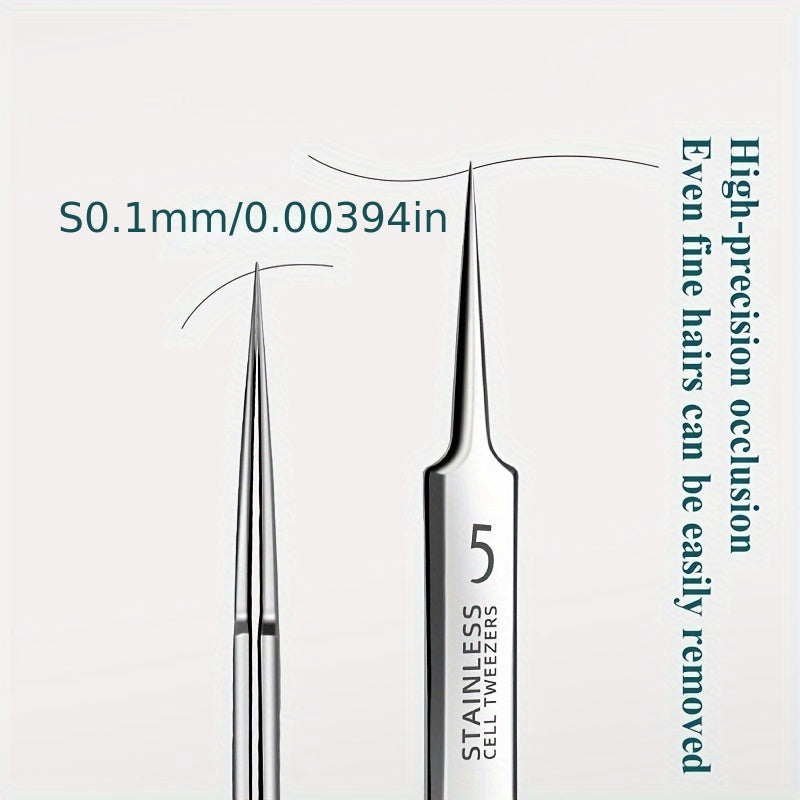 Professional Stainless Steel Tweezers Needle Nose Pimple Blackhead Remover