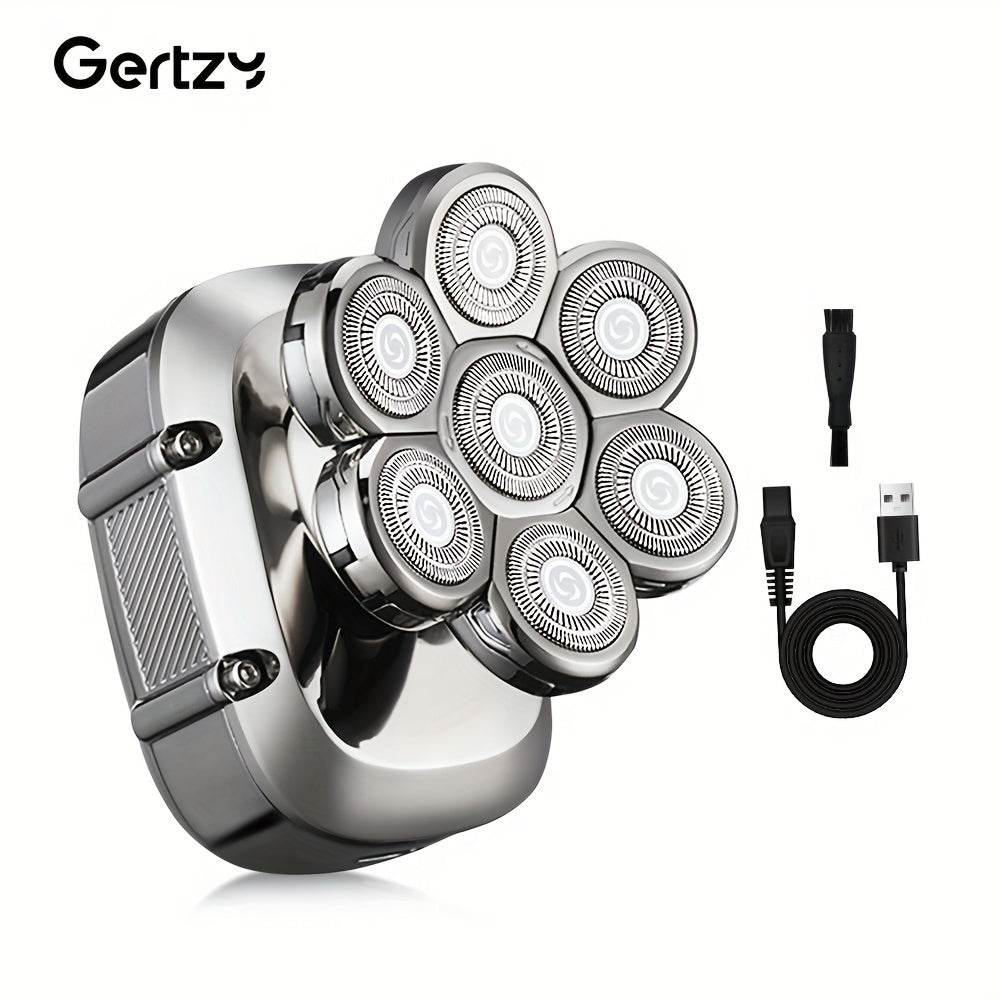 Afeitadora eléctrica con 7 hojas flotantes, recargable por USB, portátil, regalo