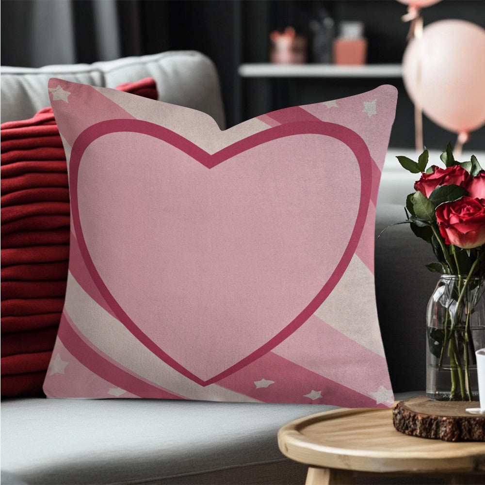 Rang-barang yurak shaklidagi yostiq qopqog'i 45.72cm Polyester bezakli yostiq qopqog'i, zippersiz