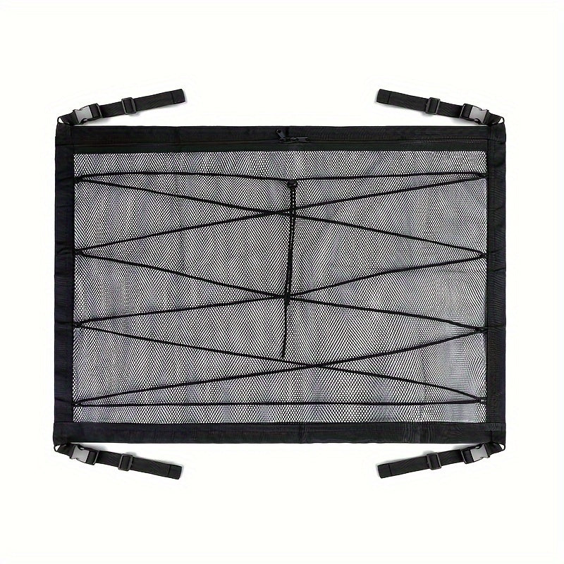 Universal Car Roof Mesh Bag Cargo Organizer Zipper Adjustable Net