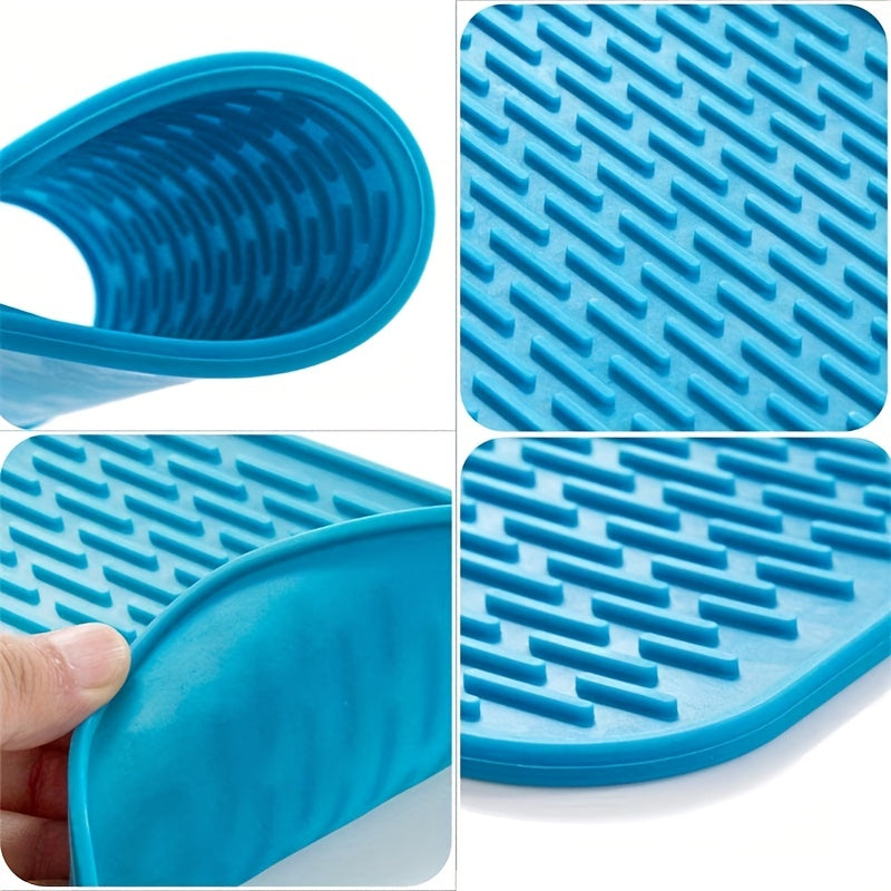Tapete de silicona para cocina resistente al calor, antideslizante y secador para platos, colores vibrantes, 21.6cm x 16cm