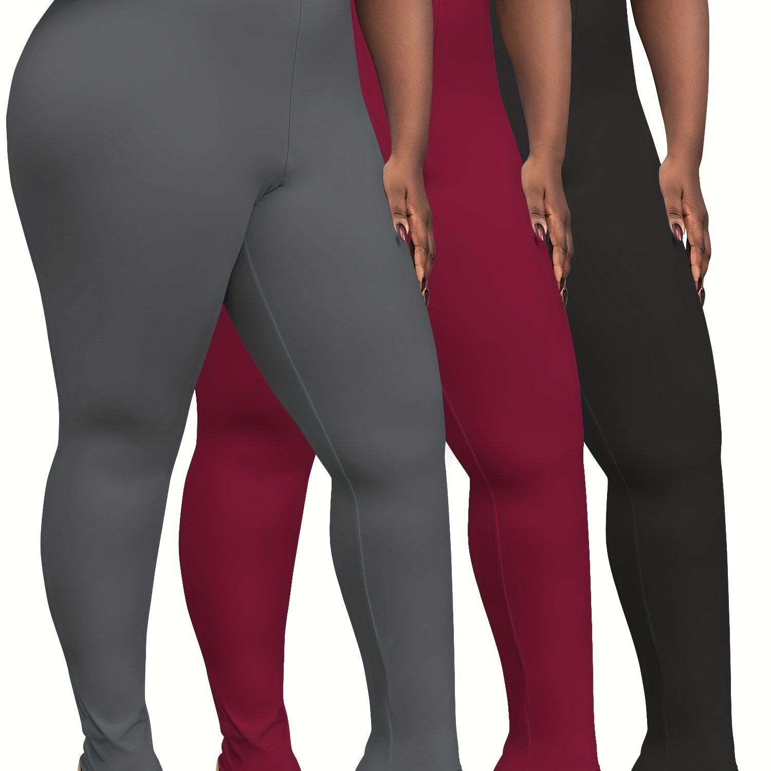 Women's High-Waisted Stretch Leggings Plus Size 9/10 Spring Summer Fall