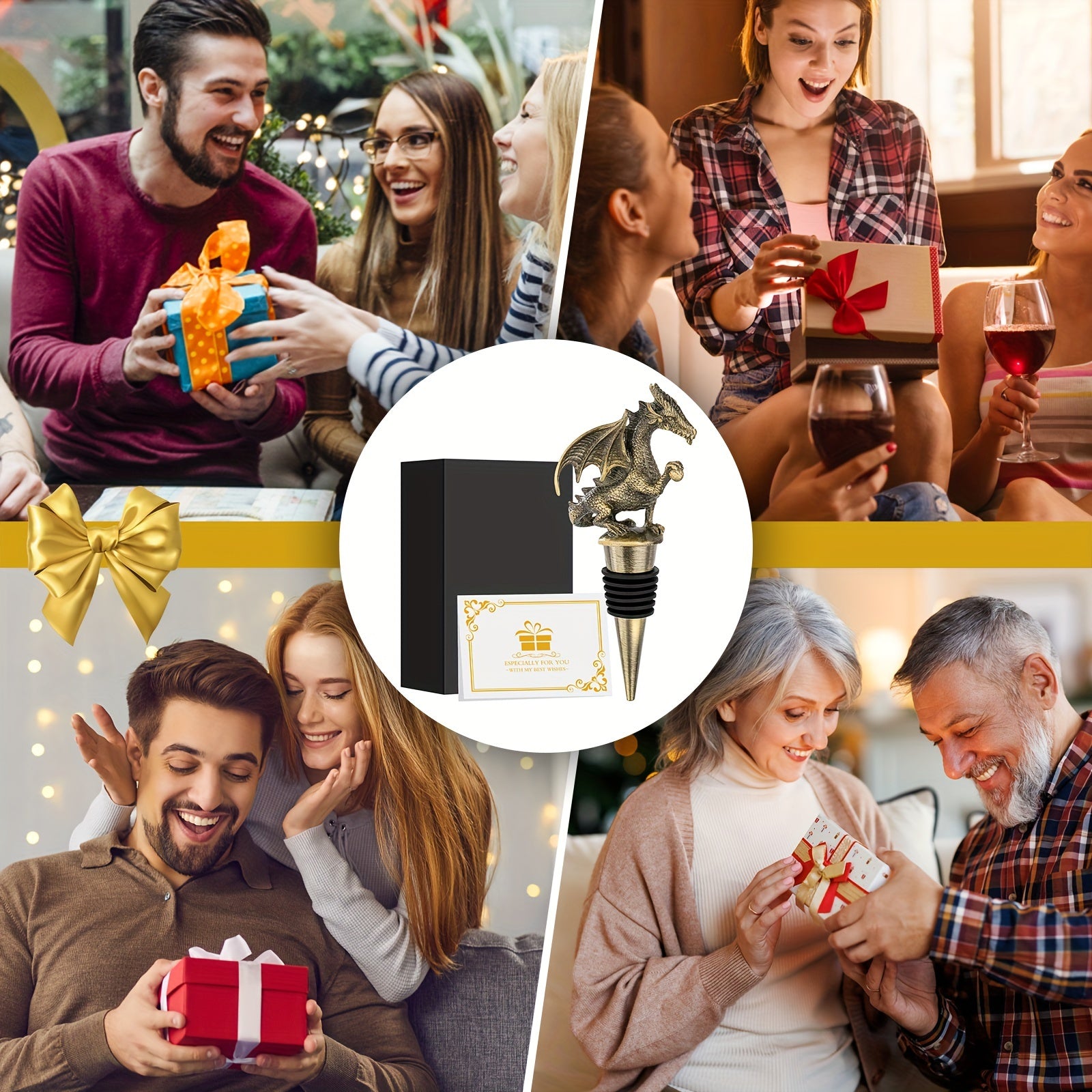 Tapón de vino de dragón DND para almacenamiento de vino y regalo para coleccionistas