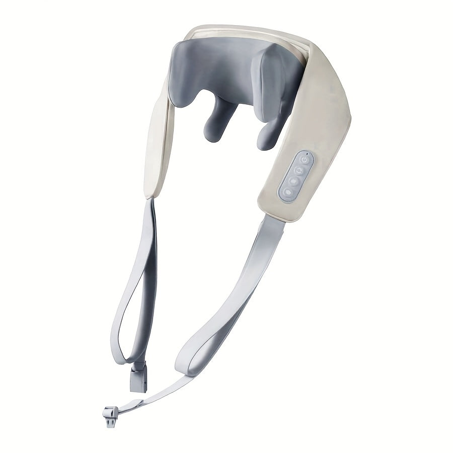 USB orqali zaryadlanadigan yelka va bo'yin massajchisi, elektr barmoq bosimi bilan, orqa, bel va bo'yin uchun chuqur to'qima massaji, qo'l bilan ishlatish shart emas, ota-onalar, keksa odamlar, ayollar uchun mukammal sovg'a.