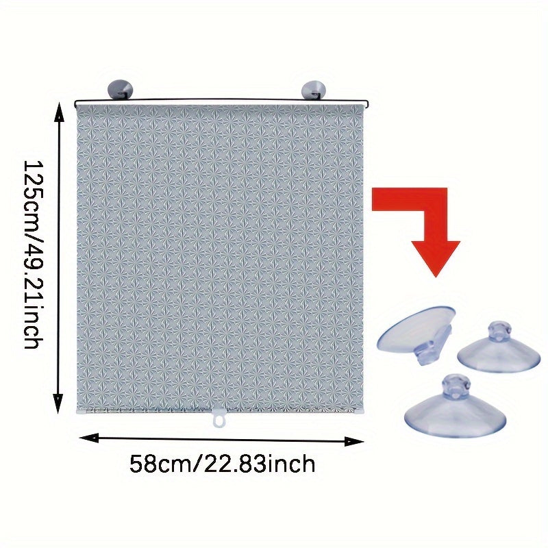 Универсальная солнцезащитная штора с присосками, телескопическая, портативная, без отверстий