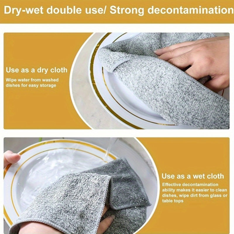 Набор из 10 микрофибровых салфеток для уборки, высоко впитывающих, быстро сохнущих, универсальных