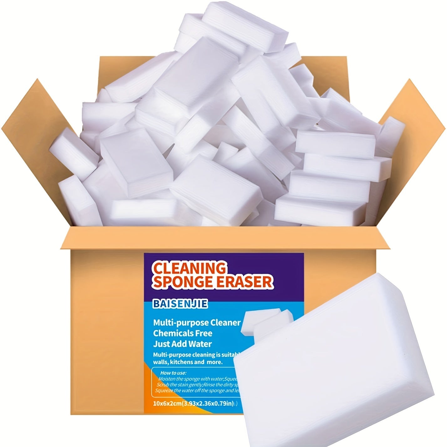 Oq Melamin tozalash gubkalar to'plami devorlar, pechlar, derazalar va hammomlar uchun