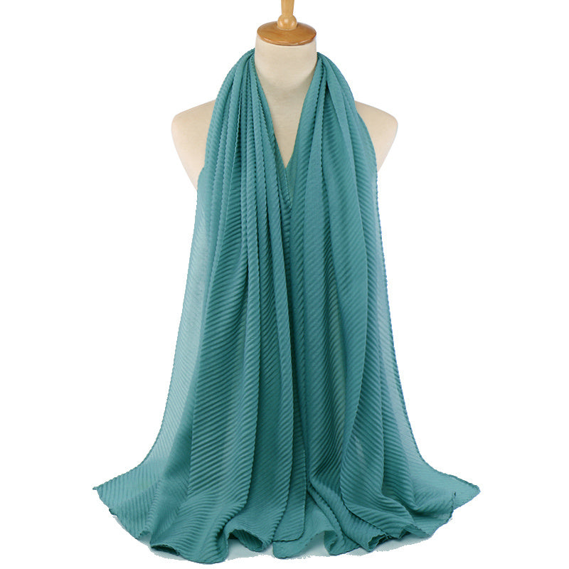 Pañuelo de hiyab de color sólido para mujer, transpirable, protección solar, a prueba de viento, ligero