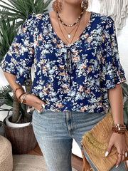 Women's Plus Size Cotton Shirt Casual Loose Fit