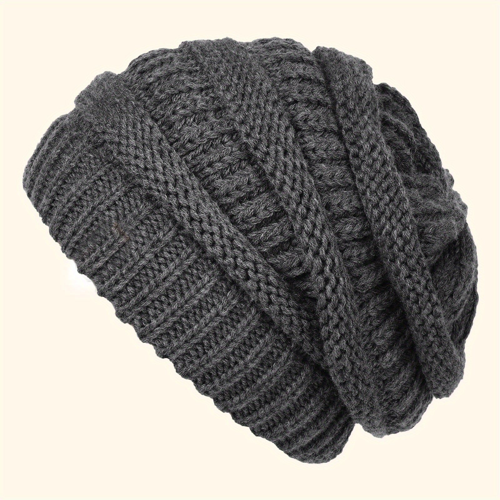 Slouchy Knit Winter Beanie Unisex Warm Hat for Cold Weather Holidays