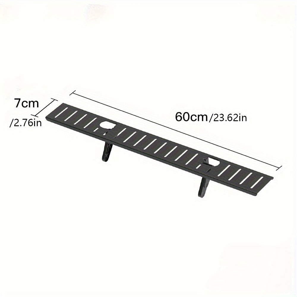 TV Top Shelf Stand for Monitor and Router, Sturdy Metal, Space-Saving Black