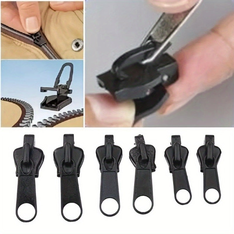 Set of 6 Waterproof Replacement Zippers in Multiple Sizes with Universal Design