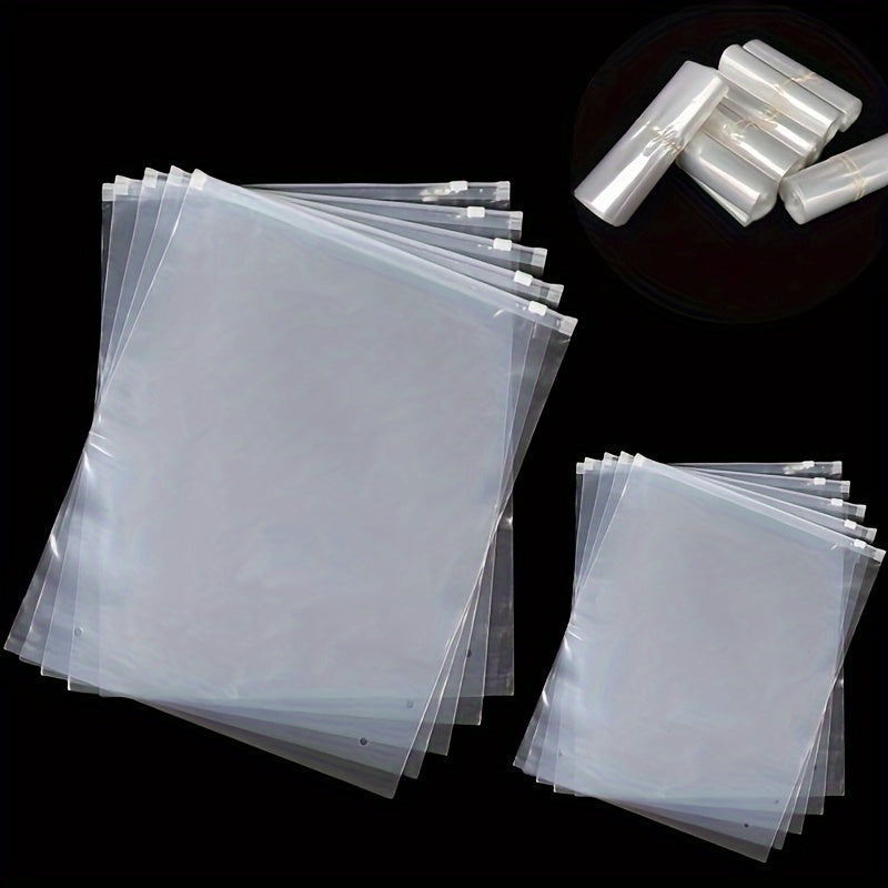 50 Pack Clear 14 Mil Reusable Ziplock Bags for Snacks Seeds Jewelry Packaging