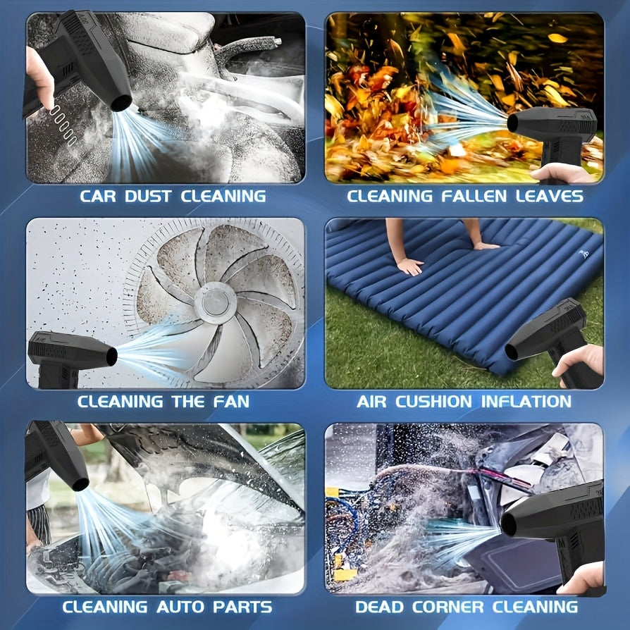 High-Speed Metal Blower Fan 200W USB Rechargeable 110000 RPM for Air Dust Snow